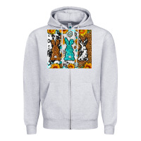 Heather Grey Easter bunnies leopard cowhide tumbler Easter Day Zipper Hoodie - Neo Western