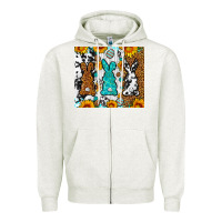 Oatmeal Heather Easter bunnies leopard cowhide tumbler Easter Day Zipper Hoodie - Neo Western