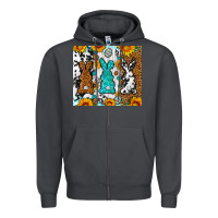 Smoke Easter bunnies leopard cowhide tumbler Easter Day Zipper Hoodie - Neo Western