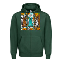 Sports Green Easter bunnies leopard cowhide tumbler Easter Day Zipper Hoodie - Neo Western