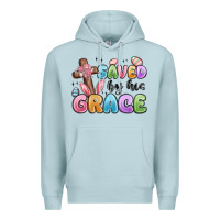Blue Mist saved by his grace Premium Hoodie - MaliasSmallBusiness