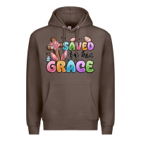 Coffee saved by his grace Premium Hoodie - MaliasSmallBusiness