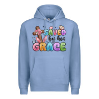 Colony Blue saved by his grace Premium Hoodie - MaliasSmallBusiness