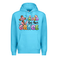 Ocean Blue saved by his grace Premium Hoodie - MaliasSmallBusiness