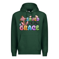 Sports Green saved by his grace Premium Hoodie - MaliasSmallBusiness