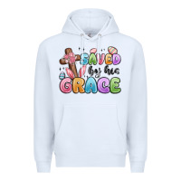 White saved by his grace Premium Hoodie - MaliasSmallBusiness