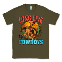 Army Green long live the cowboys Classic Tee - Zillion Design Studio