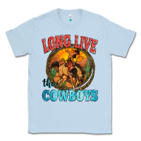 Dusty Blue long live the cowboys Classic Tee - Zillion Design Studio