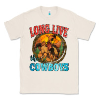 Natural long live the cowboys Classic Tee - Zillion Design Studio