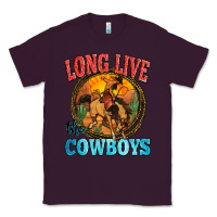 Plum long live the cowboys Classic Tee - Zillion Design Studio