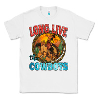 White long live the cowboys Classic Tee - Zillion Design Studio
