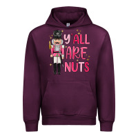 Mauve Wine yall are nuts Urban Hoodie - MaliasSmallBusiness