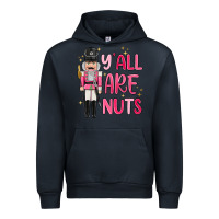 Navy yall are nuts Urban Hoodie - MaliasSmallBusiness