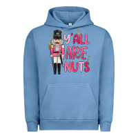 Pigment Pebble Blue yall are nuts Urban Hoodie - MaliasSmallBusiness