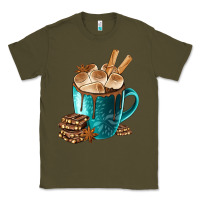 Army Green Chocolate And Coffee Classic Tee - FaDigitalArtStudio