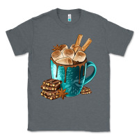 Charcoal Heather Chocolate And Coffee Classic Tee - FaDigitalArtStudio