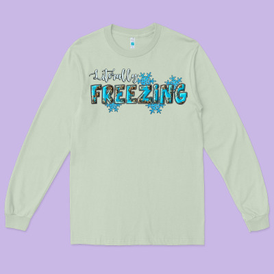 Literally Freezing Winter Long Sleeve Tee Designed By Ranaportraitstore