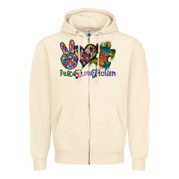 Sandshell peace love autism Zipper Hoodie - SublimationCraftShop