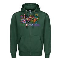 Sports Green peace love autism Zipper Hoodie - SublimationCraftShop