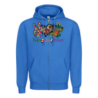 True Royal peace love autism Zipper Hoodie - SublimationCraftShop