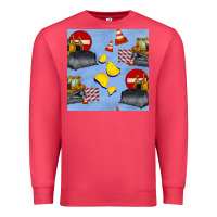 Cardinal bulldozer seamles pattern Premium Sweatshirt - BundleAndBundleShop