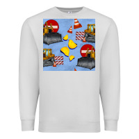 Dove Grey bulldozer seamles pattern Premium Sweatshirt - BundleAndBundleShop