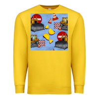 Lemon bulldozer seamles pattern Premium Sweatshirt - BundleAndBundleShop