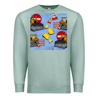Seafoam bulldozer seamles pattern Premium Sweatshirt - BundleAndBundleShop