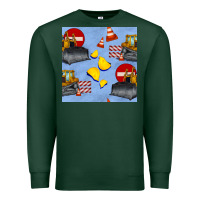 Sports Green bulldozer seamles pattern Premium Sweatshirt - BundleAndBundleShop