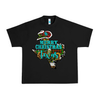 Black Merry Christmas Texas Map Urban Heavy Tee - RanaPortraitStore