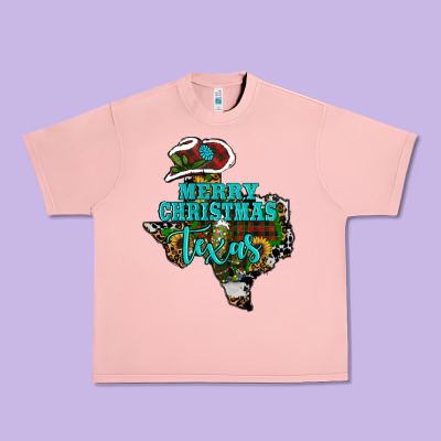 Urban Heavy Tee Merry Christmas Texas Map