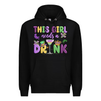 Black this girl needs a drink Premium Hoodie - MaliasSmallBusiness