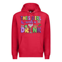 Cardinal this girl needs a drink Premium Hoodie - MaliasSmallBusiness