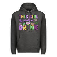 Charcoal Heather this girl needs a drink Premium Hoodie - MaliasSmallBusiness