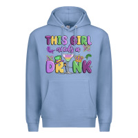 Colony Blue this girl needs a drink Premium Hoodie - MaliasSmallBusiness