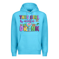 Ocean Blue this girl needs a drink Premium Hoodie - MaliasSmallBusiness