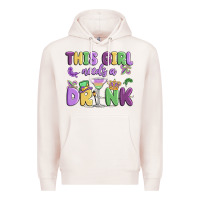 Pale Pink this girl needs a drink Premium Hoodie - MaliasSmallBusiness