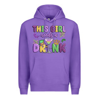 Purple this girl needs a drink Premium Hoodie - MaliasSmallBusiness