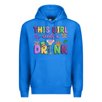 True Royal this girl needs a drink Premium Hoodie - MaliasSmallBusiness