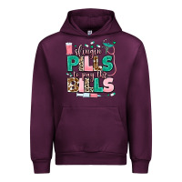 Mauve Wine slingin' pills to pay the bills Urban Hoodie - MaliasSmallBusiness