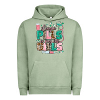 Pigment Oil Green slingin' pills to pay the bills Urban Hoodie - MaliasSmallBusiness