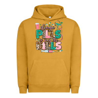 Pigment Peanut Butter slingin' pills to pay the bills Urban Hoodie - MaliasSmallBusiness