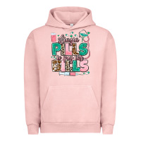Pigment Salmon slingin' pills to pay the bills Urban Hoodie - MaliasSmallBusiness