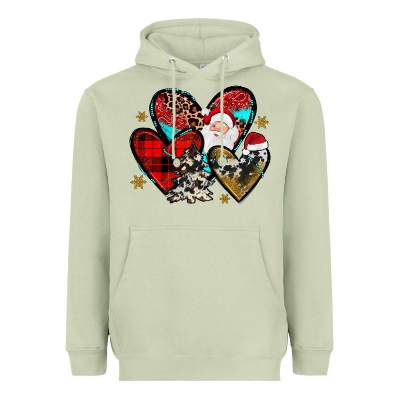 Christmas Heart Heavyweight Hoodie by JahusDesignShop | Teevron
