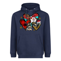 Navy Christmas heart Heavyweight Hoodie - JahusDesignShop