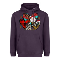 Plum Christmas heart Heavyweight Hoodie - JahusDesignShop