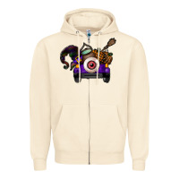 Sandshell Halloween Truck Zipper Hoodie - CowhideDigitalArt
