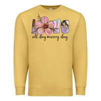 Antique Gold love all day every day Premium Sweatshirt - Artiststas