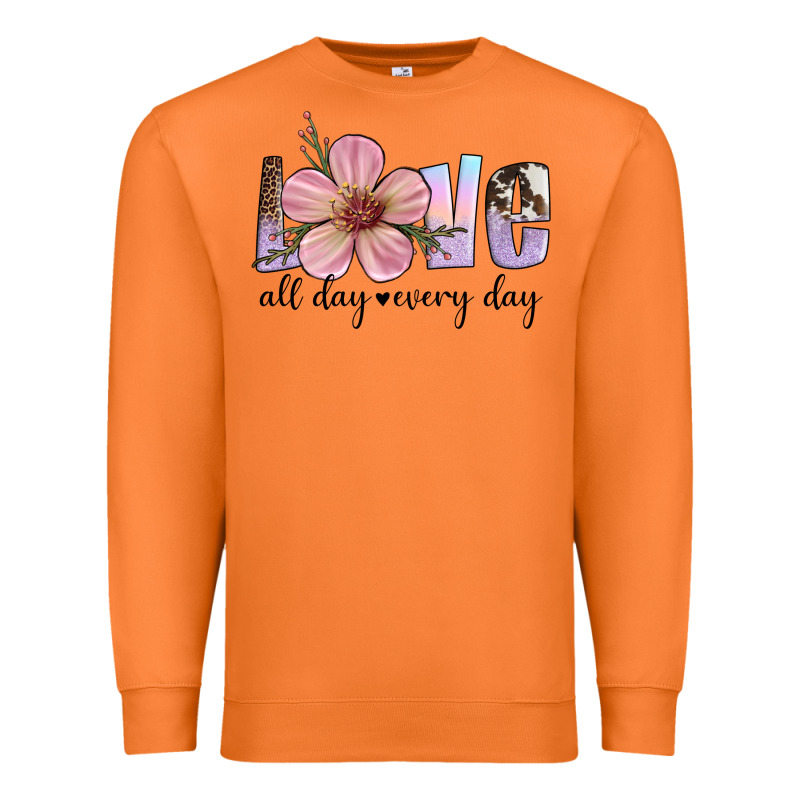 Love All Day Every Day Premium Sweatshirt by Artiststas | Teevron
