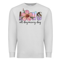 Dove Grey love all day every day Premium Sweatshirt - Artiststas